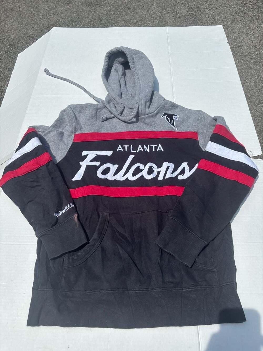 Mitchell & Ness Atlanta Falcons Throwbacks Hoodie Size Small stains